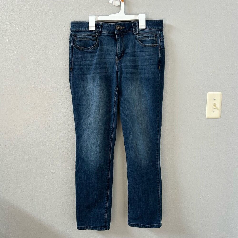 Democracy Ab Solution Dark Wash Straight Leg Jeans Size 10